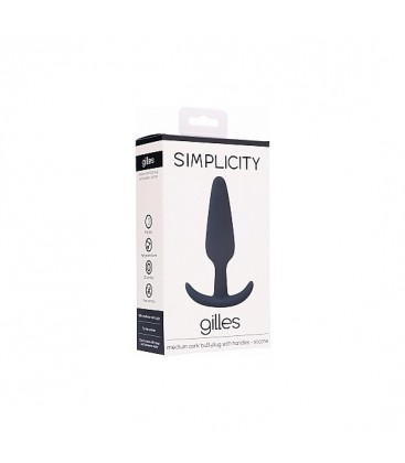 GILLES MEDIUM CORK PLUG ANAL SILICONA NEGRO