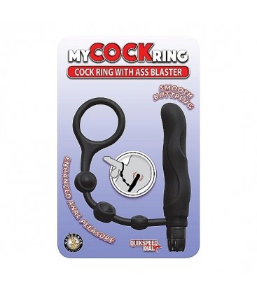 MY COCKRING PENE VIBRADOR CON ANILLO NEGRO