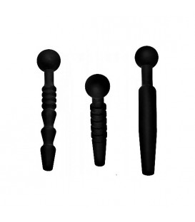 DARK RODS SET DE 3 PENIS PLUG DE SILICONA