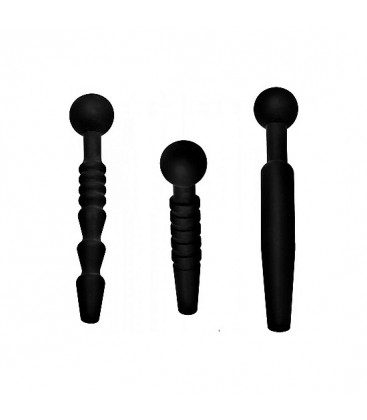 DARK RODS SET DE 3 PENIS PLUG DE SILICONA