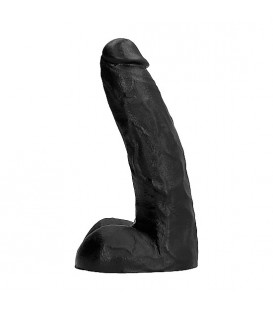 ALL BLACK PENE REALÍSTICO CON TESTÍCULOS 22CM