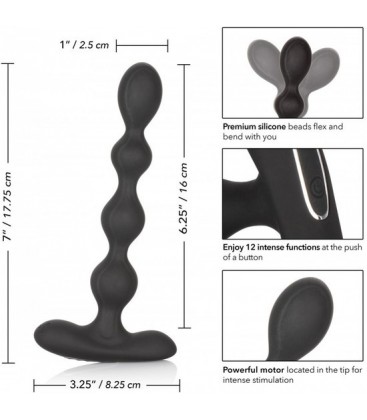 ECLIPSE SLENDER BEADS PLUG VIBRADOR SILICONA