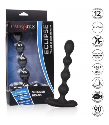 ECLIPSE SLENDER BEADS PLUG VIBRADOR SILICONA