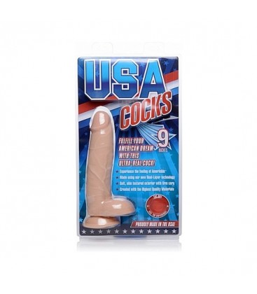 USA COCKS PENE REALiSTICO DUAL DENSITY 26CM