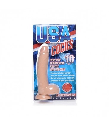 USA COCKS PENE REALiSTICO DUAL DENSITY 28CM