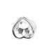 LOVE PLUG DE CORAZON Y DIAMANTE 8 CM PLATA