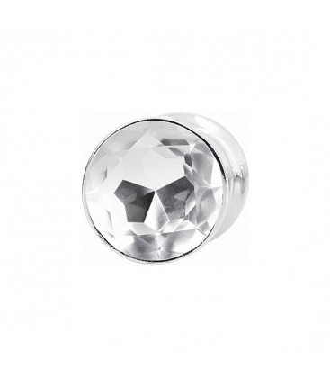 LOVE PLUG DE ESPIRAL Y DIAMANTE 95 CM PLATA