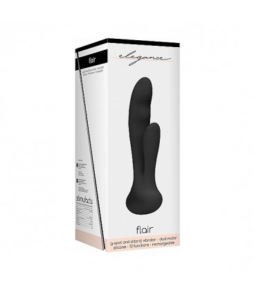 PUNTO G Y CLITORIAL VIBRADOR FLAIR NEGRO