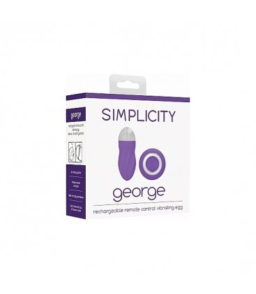 GEORGE HUEVO VIBRADOR CONTROL REMOTO MORADO