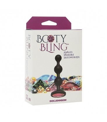 BOOTY BLING PLUG ANAL DE SILICONA CON PERLA ROSA