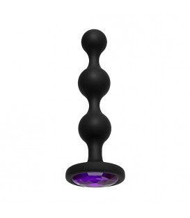 BOOTY BLING - PLUG ANAL DE SILICONA CON PERLA - MORADO