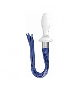 TAIL DILDO DE CRISTAL CON LATIGO BLANCO