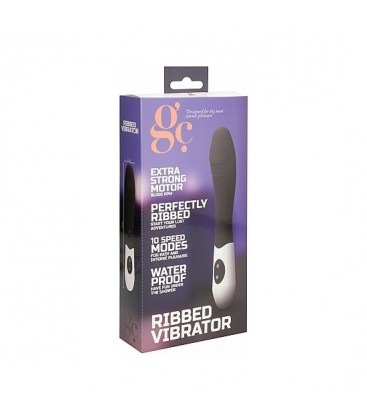 RIBBED VIBRADOR SILICONA NEGRO