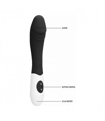 RIBBED VIBRADOR SILICONA NEGRO