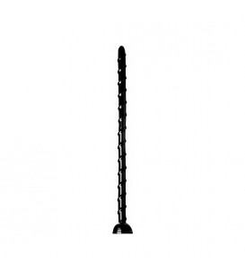 DILDO FLEXIBLE RIZADO 48CM - NEGRO