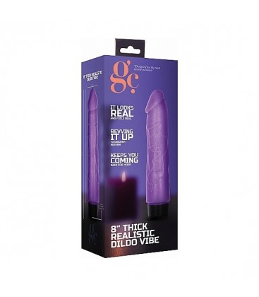 GC PENE VIBRADOR THICK REALiSTICO 20CM MORADO