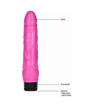 GC PENE VIBRADOR DELGADO REALiSTICO 20CM ROSA