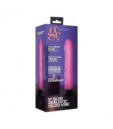 GC PENE VIBRADOR FINO REALiSTICO 22CM ROSA