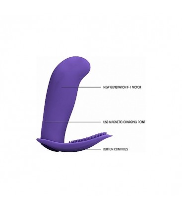 LEON VIBRADOR SILICONA CONTROL REMOTO MORADO