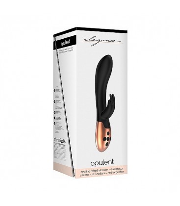 VIBRADOR HEATING RABBIT OPULENT NEGRO