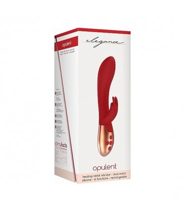 VIBRADOR HEATING RABBIT OPULENT ROJO