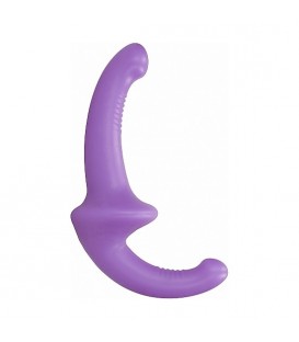 DILDO CON ARNÉS SIN SUJECCIÓN SILICONA - MORADO