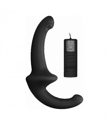 DILDO VIBRADOR CON ARNeS SIN SUJECCIoN SILICONA NEGRO