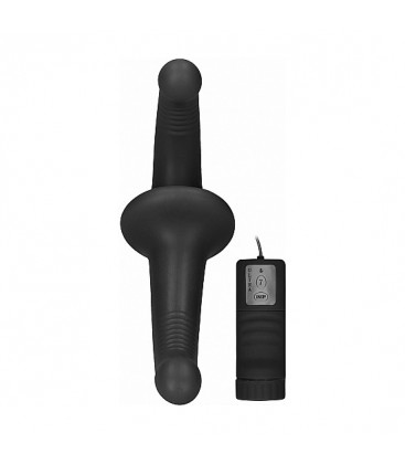 DILDO VIBRADOR CON ARNeS SIN SUJECCIoN SILICONA NEGRO