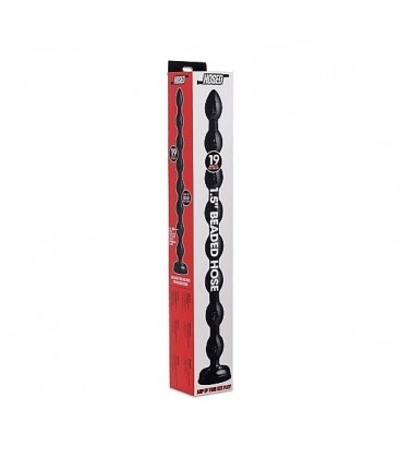 BEADED HOSE DILDO 58x76CM NEGRO