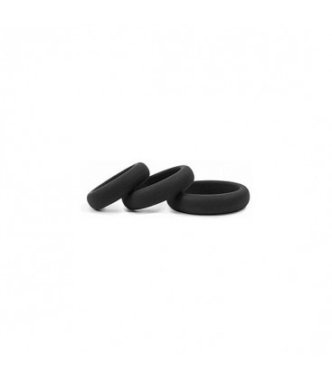 HOMBRE XTRA ANILLOS ELaSTICOS DE SILICONA 3 UDS NEGRO