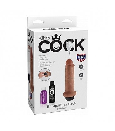 KING COCK PENE EYACULADOR 18CM MULATO