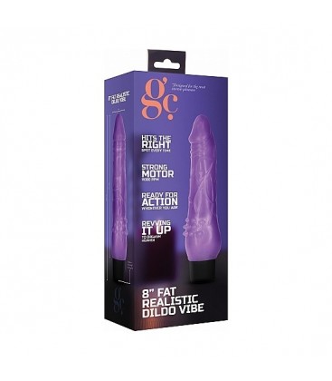 GC PENE VIBRADOR GRUESO REALiSTICO 20CM MORADO