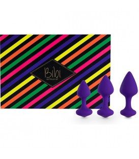 FEELZTOYS - BIBI KIT DE 3 PLUGS SILICONA - MORADO