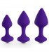 FEELZTOYS BIBI KIT DE 3 PLUGS SILICONA MORADO