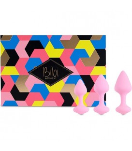 FEELZTOYS - BIBI KIT DE 3 PLUGS SILICONA - ROSA