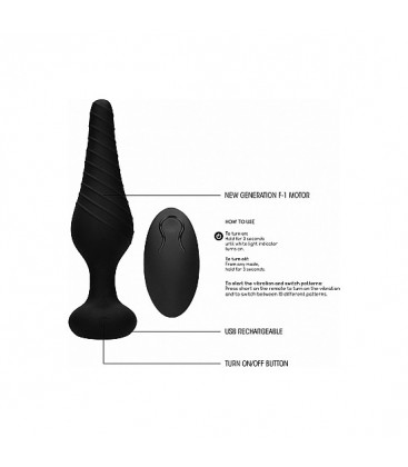 SONO NO 77 PLUG VIBRADOR CONTROL REMOTO NEGRO