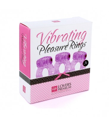 LOVERSPREMIUM ANILLOS DE PLACER 3 UDS MORADO