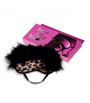 mascara de peluche y marabu leopardo