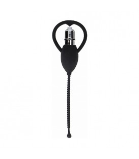 PLUG URETRAL CON BALA VIBRADORA - NEGRO