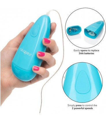BALA VIBRADORA CON MANDO Y WATERPROOF AZUL