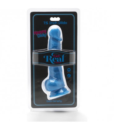 HAPPY DICKS DILDO CON TESTiCULOS 19CM AZUL