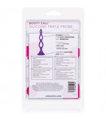 TRIPLE PROBE PLUG ANAL SILICONA MORADO