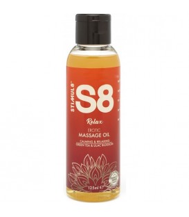 S8 ACEITE DE MASAJE RELAX: TÉ VERDE Y FLOR LILA - 125ML