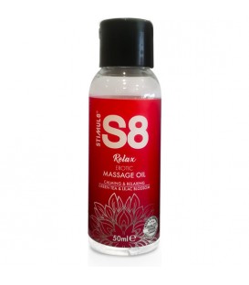 S8 ACEITE DE MASAJE RELAX: TÉ VERDE Y FLOR LILA - 50ML