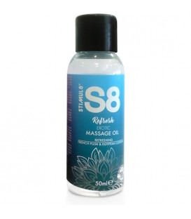 S8 ACEITE DE MASAJE REFRESH: CIRUELA FRANCESA Y ALGODÓN EGIPCIO - 50ML