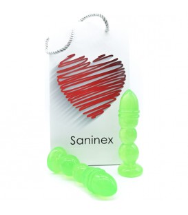 SANINEX DELIGHT  - PLUG & DILDO TRANSPARENTE VERDE