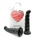 SANINEX LOVE ME BUTT PLUG DILDO XXL CON BASE SUCCIoN NEGRO