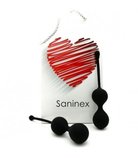 SANINEX DOUBLE CLEVER - INTELIGENTES ESFERAS VAGINALES NEGRO