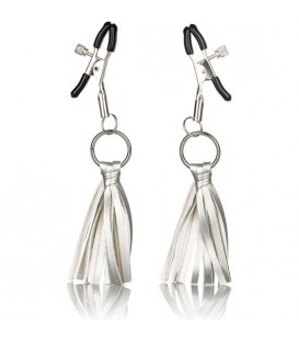 PLAYFUL TASSELS PINZAS PEZONES PLATA