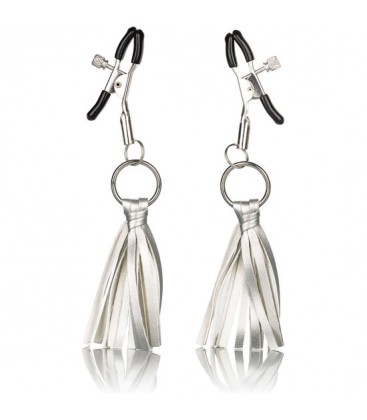 PLAYFUL TASSELS PINZAS PEZONES PLATA